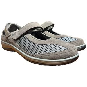 ORTHOFEET Sanibel Women's Size 10W Gray 895 Mary Jane Comfort Orthotic Shoes